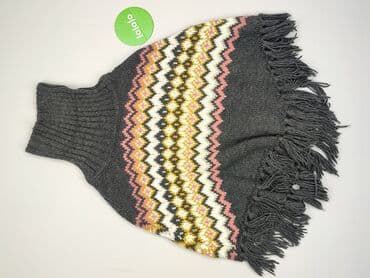 wzór na sweter piórkowy: Ponczo damskie, rozmiar One size — 2