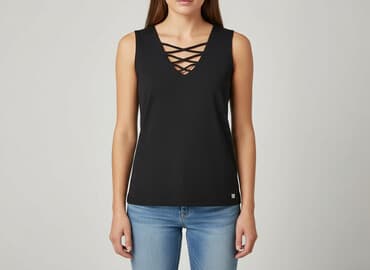 kurtka skórzana river island: River Island, T-shirt damski, rozmiar L — 7