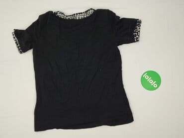 czarne t shirty damskie w serek: T-shirt damski, rozmiar S — 3