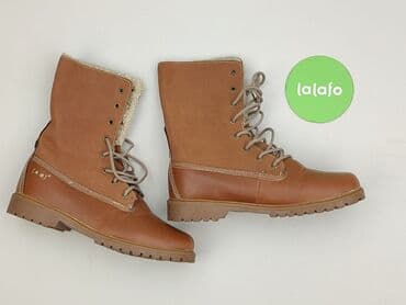 nieprzemakalne ocieplane buty zimowe z wysokimi cholewami: Botki damskie, rozmiar 40 — 2