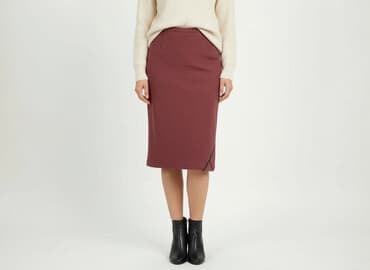 bordowa spódnice midi: Spódnica damska, rozmiar S — 1