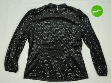 czarna sukienka ze srebrnymi wstawkami: Ulubione, Bluzka damska, XL — 3