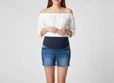 ciążowe krótkie spodenki: H&M Mama, Szorty damskie, rozmiar L — 7