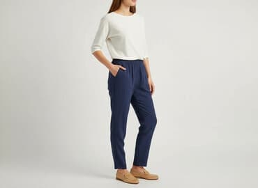 jeansy flare co to znaczy: Kaffe, Spodnie materiałowe damskie, M — 7