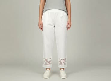 f f majtki damskie: Spodnie materiałowe damskie, rozmiar 2XL — 7