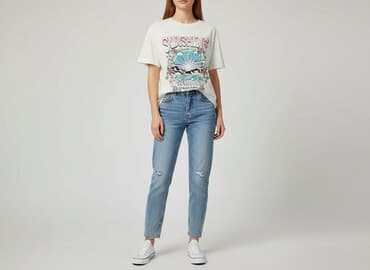 sinsay t shirty damskie: Sinsay, T-shirt damski, rozmiar XS — 7