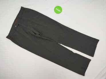 szare szerokie jeansy: Spodnie materiałowe damskie, rozmiar XL — 2