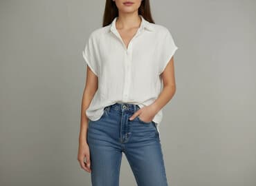 hm bluzki z krótkim rękawem: H&M, Bluzka damska, rozmiar L — 8