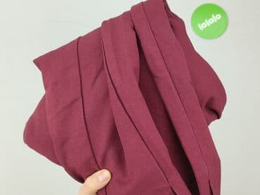 bordowe spodnie woskowane: Yessica, Spodnie materiałowe damskie, XL — 5