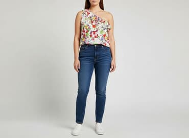 eleganckie bluzki w kwiaty: Bluzka damska, rozmiar XL — 6