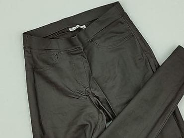 brązowe legginsy: Blue shadow, Legginsy Eleganckie damskie, rozmiar M — 1