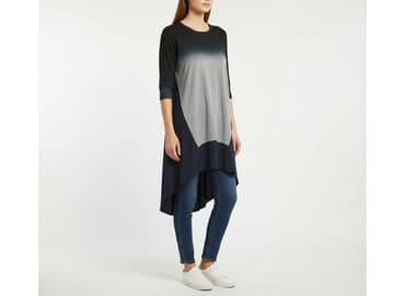 czarne luźne sukienki: Tunika damska, rozmiar M — 6