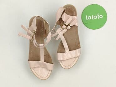 sandały koturna ccc: Sandals for women, size 37 — 2