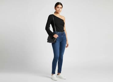 bluzka damska na jedno ramię: Top damski, rozmiar S — 1