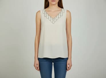 bluzki złotą nitką: Bluzka damska, rozmiar S — 5