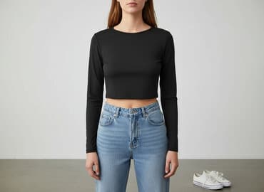 shein czarne bluzki: Shein, Top damski, rozmiar M — 9