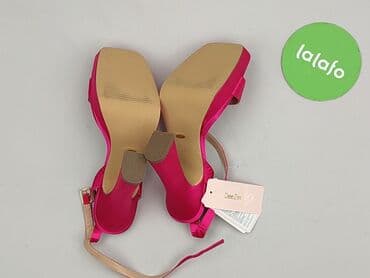 stradivarius pomarańczowe buty na obcasie: Sandały damskie, 37 — 5