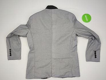 eastern clothes: Męska marynarka Zacardi, rozmiar 7XL - Kolor: jasnoszary (melanż) - — 4