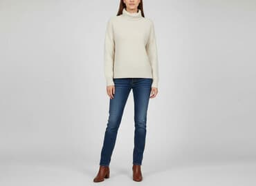 sweter piórkowy na drutach: Beloved, Sweter damski, rozmiar M — 6