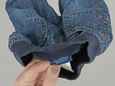 krótkie spodenki niemowlęce 74: Denim pants, Next, 1-3 months, condition - Good — 5