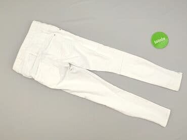 białe jeansy z wysokim stanem: Jeansy damskie, rozmiar S — 3