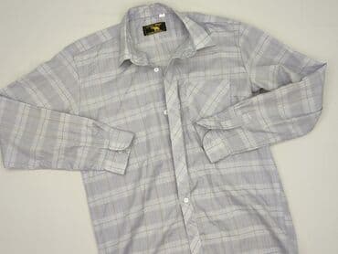 Kids' Clothes: Shirt 14 years, condition - Very good, pattern - Cell, color - Grey — 1