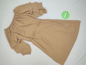 sukienki beżowe midi: Sukienka damska, rozmiar One size — 3