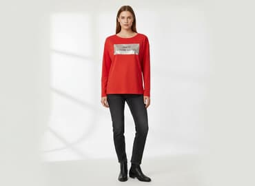 bluzka z ustami house: Bluzka damska, rozmiar L — 5