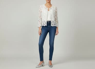 biała bluzka do garnituru: Women's blazer, size M — 1