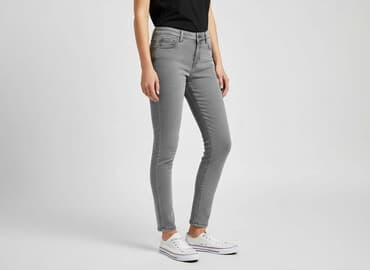 woskowane jeansy z wysokim stanem: Sinsay, Jeansy damskie, rozmiar S — 6