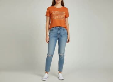 sinsay basic t shirt: Sinsay, T-shirt damski, rozmiar S — 1