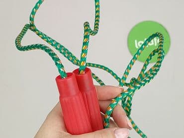 Other sports & leisure products: Skakanka o zielono-żółtym splocie z czerwonymi uchwytami, idealna do — 3