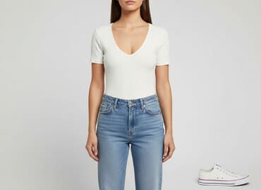 białe body hm: H&M, Body damskie, rozmiar M — 6