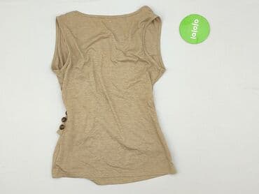 beżowa koszulka na ramiączkach: Top damski, S — 3