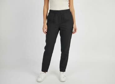 czarne spodnie jogger damskie: Infinity, Spodnie materiałowe damskie, rozmiar S — 8