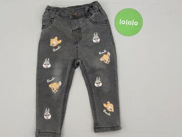 szare sukienki wizytowe: Spodnie jeansowe, Disney, 12-18 miesięcy, stan - Bardzo dobry — 2