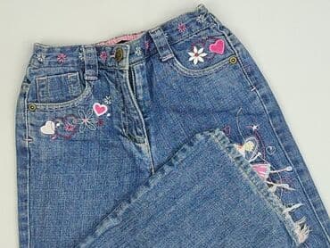 szerokie jasne spodnie: Spodnie jeansowe, George, 4-5 lat, 104/110, stan - Bardzo dobry — 1