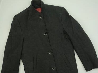 sweter w paski reserved: Męski płaszcz wełniany z kołnierzem stójką, zapinany na guziki. - — 1