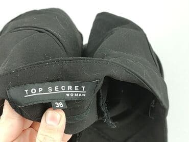 zara woskowane spodnie: Top Secret, Material trousers for women, size S (EU 36) — 5
