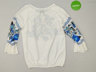 bluzki dopasowane eleganckie: Blue, Жіноча блуза, S — 3