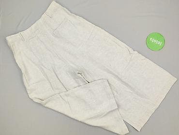 szerokie jasne spodnie: Spodnie materiałowe damskie, rozmiar S — 3