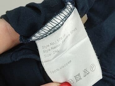 niebieska satynowa sukienka zara: Bluzka damska, rozmiar 2XL — 5