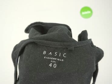 czarna koszulka pod marynarkę: Fisherfield, T-shirt damski, L — 4