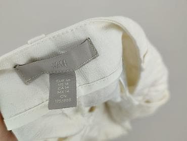 biale: H&M, Spodnie materiałowe damskie, rozmiar 3XL — 4