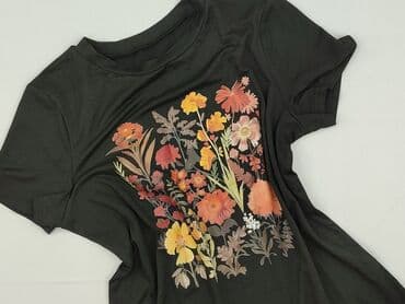 czarne t shirty damskie w serek: T-shirt damski, rozmiar S — 1