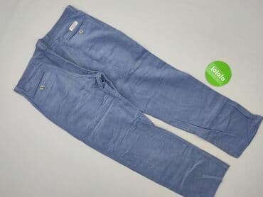 blue jeans tekst: Spodnie materiałowe damskie, rozmiar S — 3