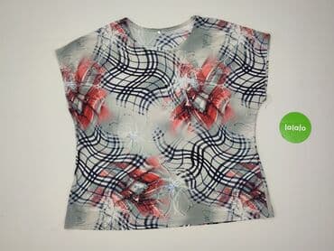 bluzki z krótkim rękawem plus size: Women's blouse, size 6XL (EU 52) — 2