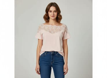 koszulka z tiulem: Bluzka damska, rozmiar M — 6