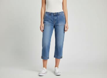 jeansy carrot co to znaczy: Jeansy damskie, rozmiar M — 7