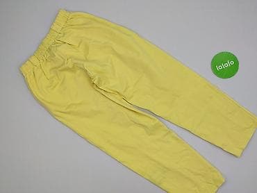 poliamid czy dobry: Żółte damskie spodnie z wysokim stanem - Krój: zwężane nogawki — 3